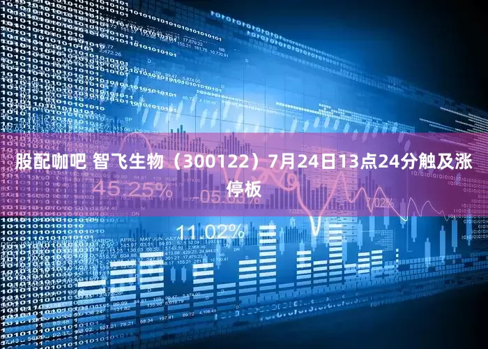 股配咖吧 智飞生物（300122）7月24日13点24分触及涨停板